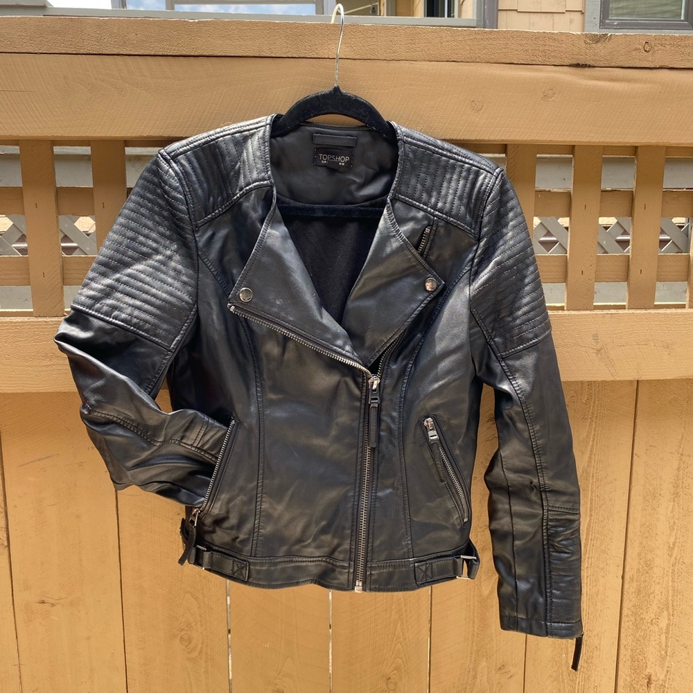 Topshop leather jacket